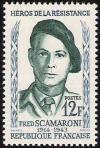 timbre N° 1158, Fred Scamaroni (1914-1943) héros de la résistance