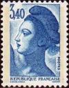 timbre N° 2425, Type Liberté de Gandon 3f 40