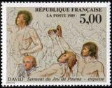 timbre N° 2591, « Le Serment du Jeu de Paume » Bicentenaire de la révolution - Esquisse de Jacques-Louis David (1748-1825)