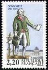 timbre N° 2592, Condorcet (1743-1794), personnages célèbres de la révolution