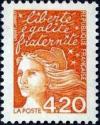 timbre N° 3094, Marianne du 14 Juillet, Liberté, égalité, fraternité