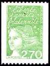 timbre N° 3100, Marianne du 14 Juillet, Liberté, égalité, fraternité