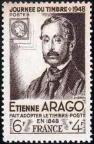 timbre N° 794, Etienne Arago (1802-1892) il signa le décret créant le premier timbre-poste français