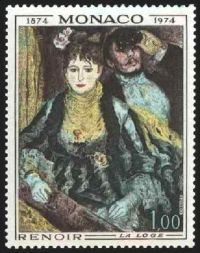  Centenaire de la fondation du groupe dit des ''Impressionnistes'' : La loge par Auguste Renoir 