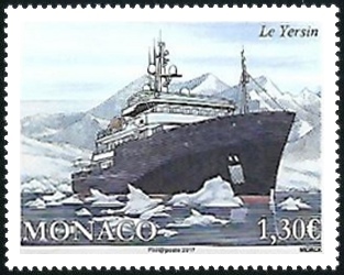 timbre de Monaco N° 3076 légende : Navire de la principauté, Le Yersin