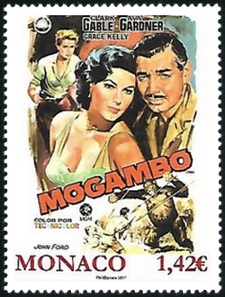 timbre de Monaco N° 3064 légende : Les films de Grace Kelly, Mogambo