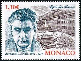 timbre de Monaco N° 3110 légende : Armand Lunel