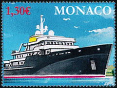 timbre de Monaco N° 3107 légende : Les Explorations de Monaco 2017-2020