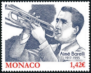 timbre de Monaco N° 3069 légende : Centenaire d'Aimé Barelli 1917-1995