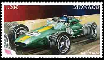 timbre de Monaco N° 3124 légende : Jim Clark