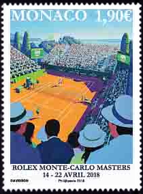 timbre de Monaco N° 3121 légende : Rolex Monte-Carlo Master
