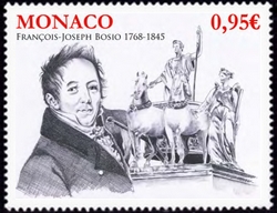 timbre de Monaco N° 3134 légende : 250ème anniversaire de François-Joseph Bosio (1768-1845)