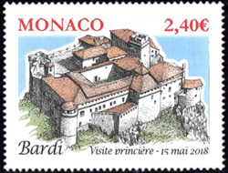 timbre de Monaco N° 3139 légende : Bardi -Anciens fiefs des Grimaldi