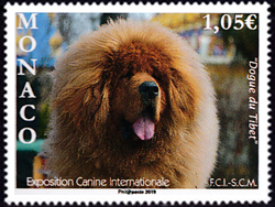 timbre de Monaco N° 3173 légende : Exposition canine internationale
