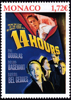 timbre de Monaco N° 3167 légende : Les films de Grace Kelly «14 heures»