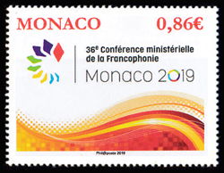 timbre de Monaco N° 3190 légende : 36ème Conférenc milistérielle de la Francophonie
