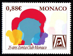 timbre de Monaco x légende : 25 ans du Zonta Club