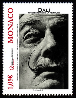 timbre de Monaco x légende : Dali - Une histoire de la peinture