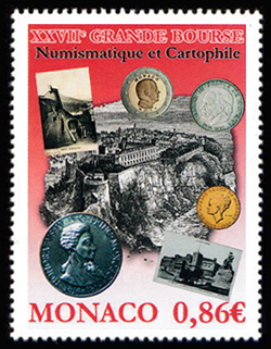 timbre de Monaco x légende : Grande Bourse 2019