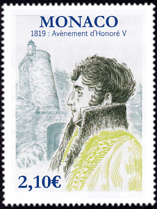 timbre de Monaco N° 3175 légende : Bicentenaire de l'avènement de d'Honoré V