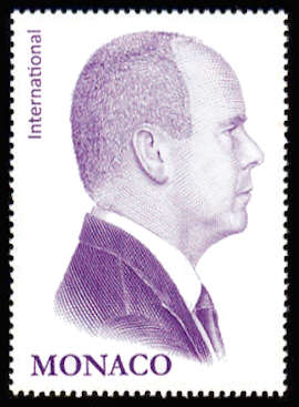 timbre de Monaco x légende : Le Prince Albert