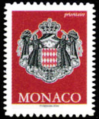 timbre de Monaco x légende : Timbre autocollant - Lettre prioritaire - Carnet de 10 timbres