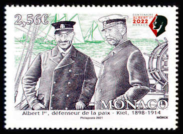 timbre de Monaco x légende : Les Régates de Kiel
