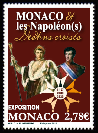 timbre de Monaco x légende : Monaco et les Napolèons