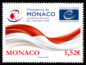 timbre de Monaco x légende : Comité des ministres