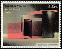 timbre Andorre N° 770 légende : Biennale de Venise