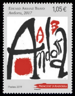 timbre Andorre Att N° légende : Eduard Arranz Bravo