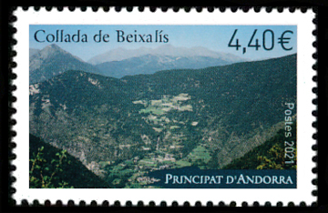 timbre Andorre Att N° légende : Col de Beixalis