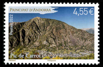 timbre Andorre Att N° légende : Pic de Carroi