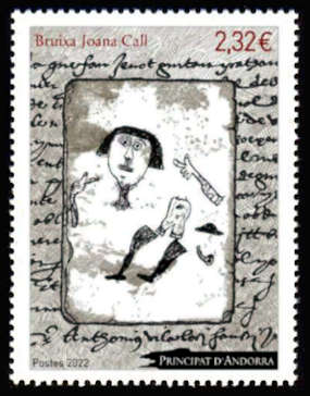 timbre Andorre Att N° légende : Sorcière Joana Call