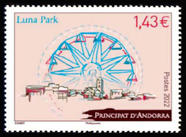 timbre Andorre Att N° légende : Luna Park