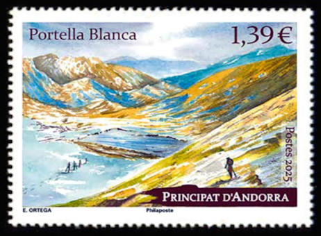 timbre Andorre Att N° légende : Portella Blanca