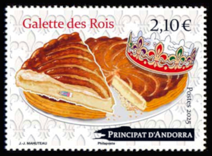 timbre Andorre Att N° légende : La galette des rois