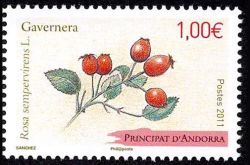 timbre Andorre N° 714 légende : Flore