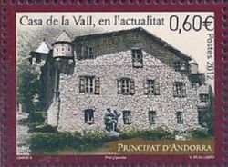 timbre Andorre N° 722 légende : Maison de la vallée restaurée