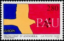 timbre Andorre N° 457 légende : Europa