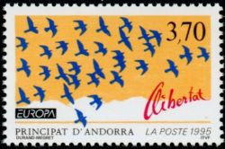 timbre Andorre N° 458 légende : Europa