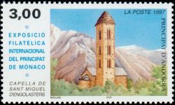 timbre Andorre N° 496 légende : E0position philatélique internationale de Monaco