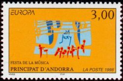 timbre Andorre N° 504 légende : Europa
