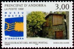 timbre Andorre N° 510 légende : Inauguration du musée postal