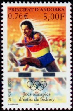 timbre Andorre N° 534 légende : Jeu0 olympiques de Sydney