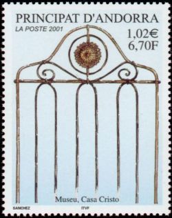 timbre Andorre N° 541 légende : Musée Casa Cristo