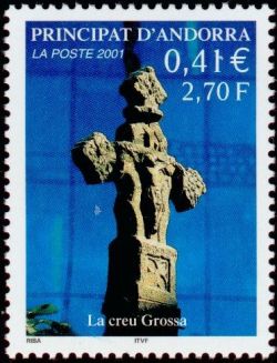 timbre Andorre N° 554 légende : La croi0 Grossa