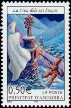 timbre Andorre N° 561 légende : Armoiries