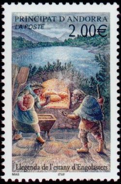 timbre Andorre N° 563 légende : Armoiries