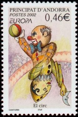 timbre Andorre N° 569 légende : Europa